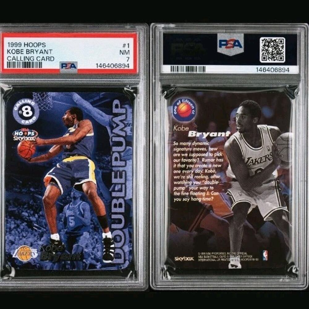 1999 Hoops Kobe Bryant Calling Card #1 PSA 7 Los Angeles Lakers Basketball